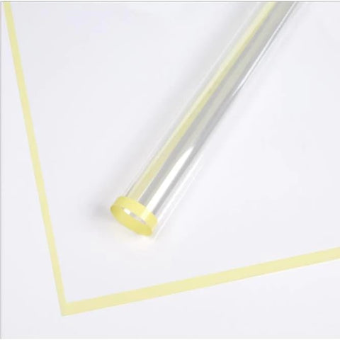 Transparent Bouquet Wrapping Sheets - Yellow (20 sheets) - Prismribbons