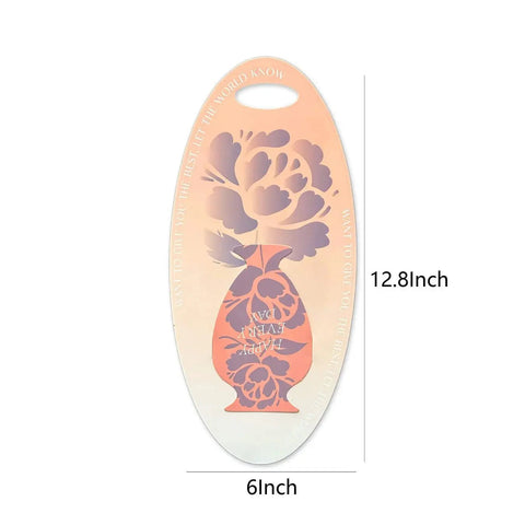 Vase Flower Card (5 pcs) - Peach - Prismribbons