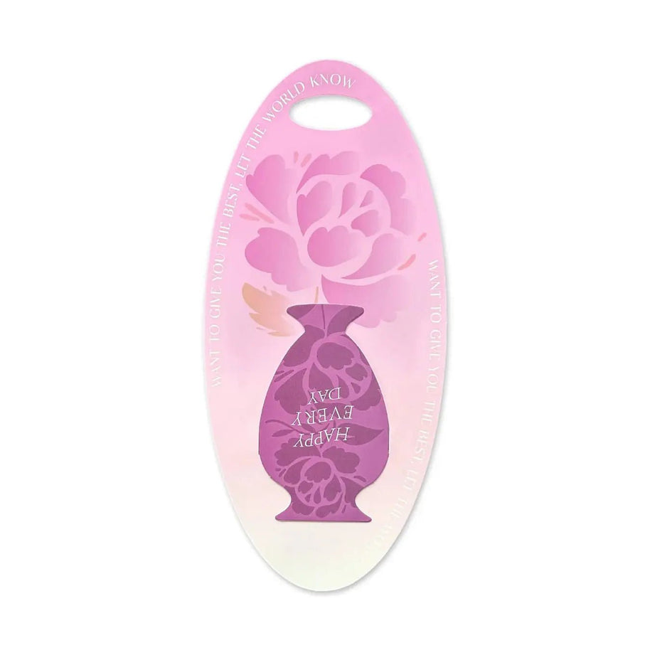 Vase Flower Card (5 pcs) - Purple - Prismribbons