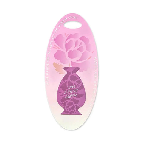 Vase Flower Card (5 pcs) - Purple - Prismribbons