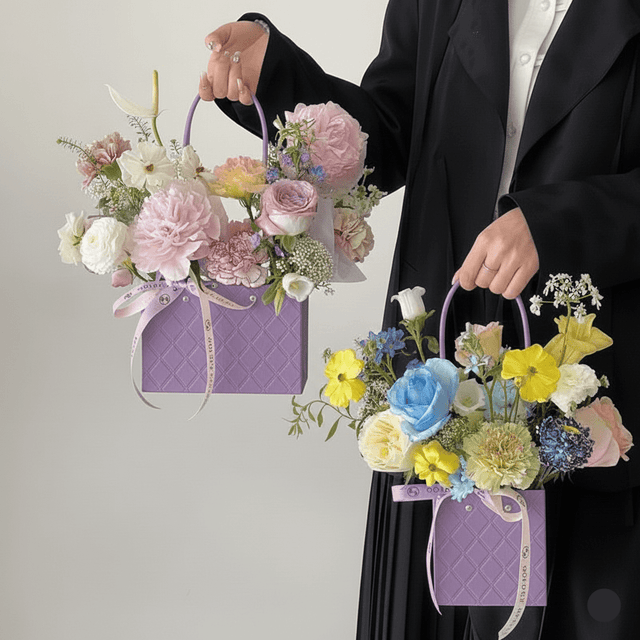 Waterproof Embossed Floral Gift Bag (Pack of 5) - Prismribbons