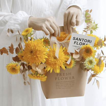 Waterproof Kraft Paper Foldable Flower Bag (Pack of 5) - Prismribbons