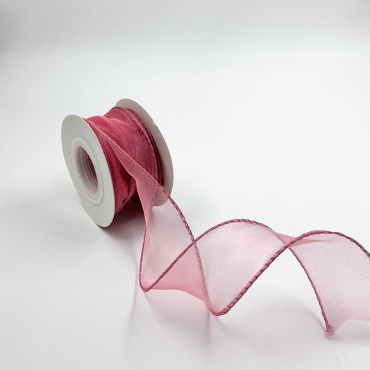 Wavy Organza Ribbon - Crismson (1.5 inch) (9MTR) - Prismribbons