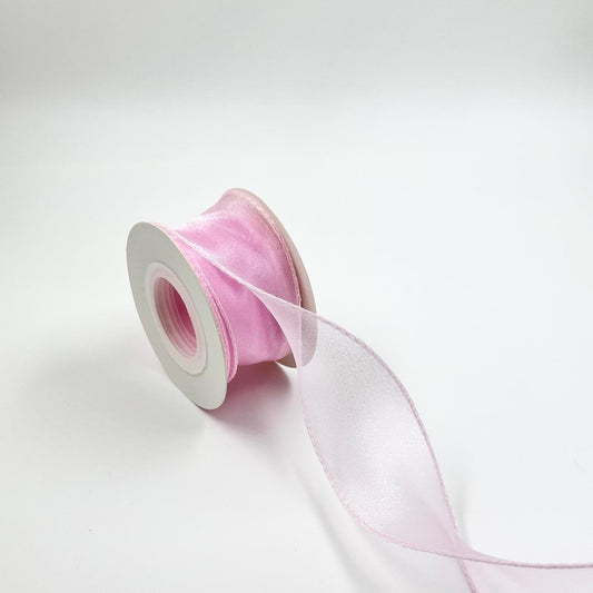 Wavy Organza Ribbon - Light Pink (1.5 inch) (9MTR) - Prismribbons
