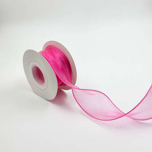 Wavy Organza Ribbon - Magenta (1.5 inch) (9MTR) - Prismribbons