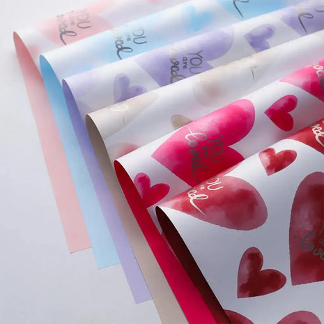 "You Are Loved" Wrapping Sheets - 20 Sheets - Sky Blue - Prismribbons
