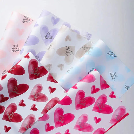 "You Are Loved" Wrapping Sheets - 20 Sheets - Sky Blue - Prismribbons