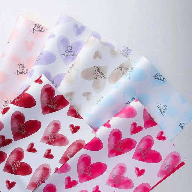 "You Are Loved" Wrapping Sheets - 20 Sheets - Sky Blue - Prismribbons
